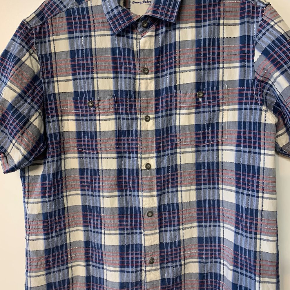 Tommy Bahama Silk Cotton Button Down Shirt Size M